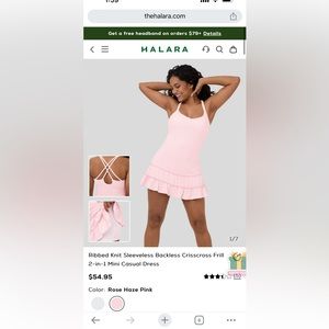 NEW WITH TAGS- Halara Pink Tennis Dress